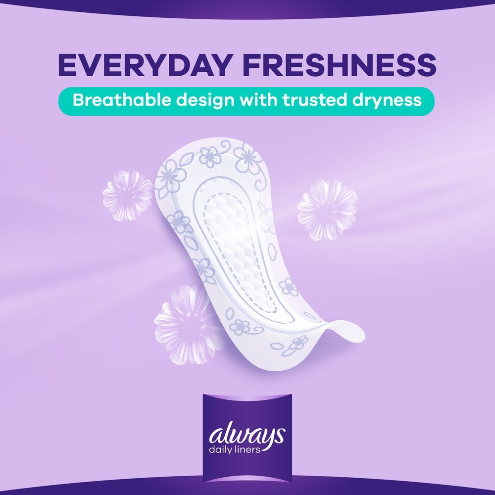 Always Daily Liners Comfort Protect Pantyliners, Normal, 40 Count