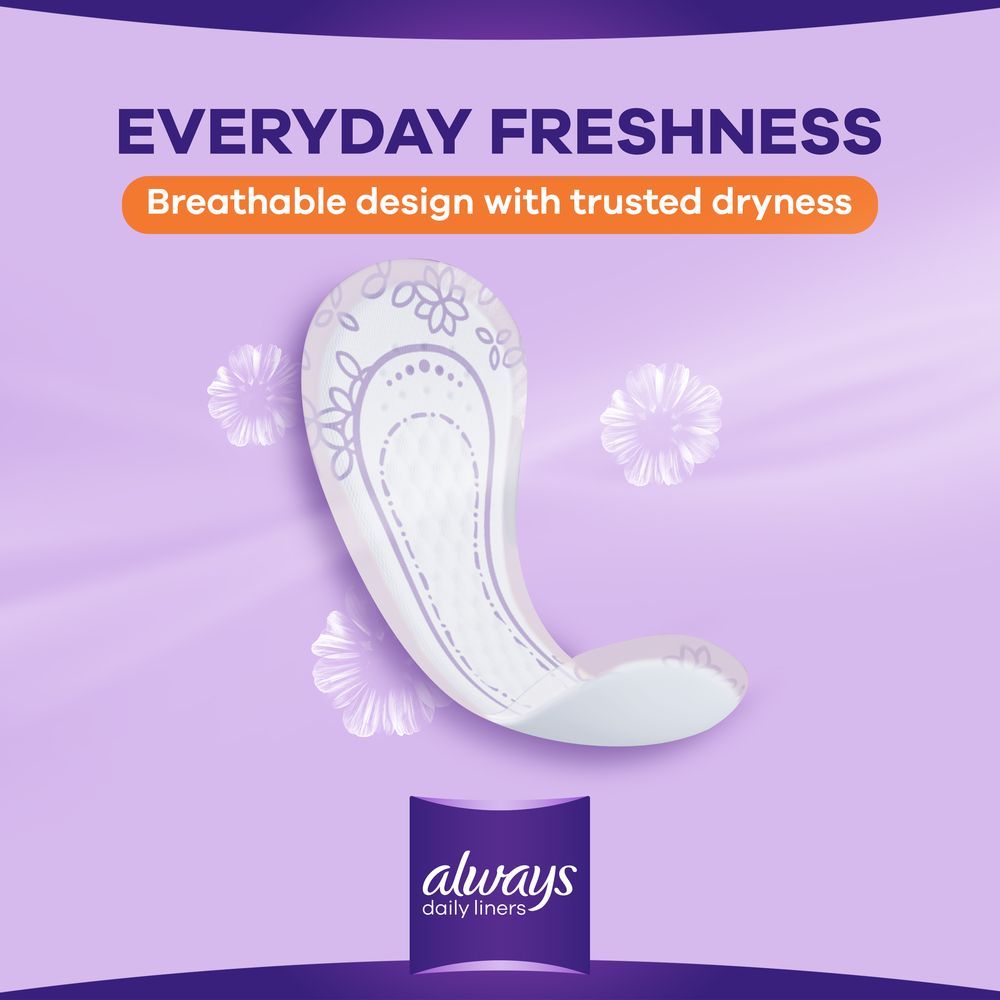 Always Daily Liners Comfort Protect Individually Wrapped Pantyliners, 20 Count