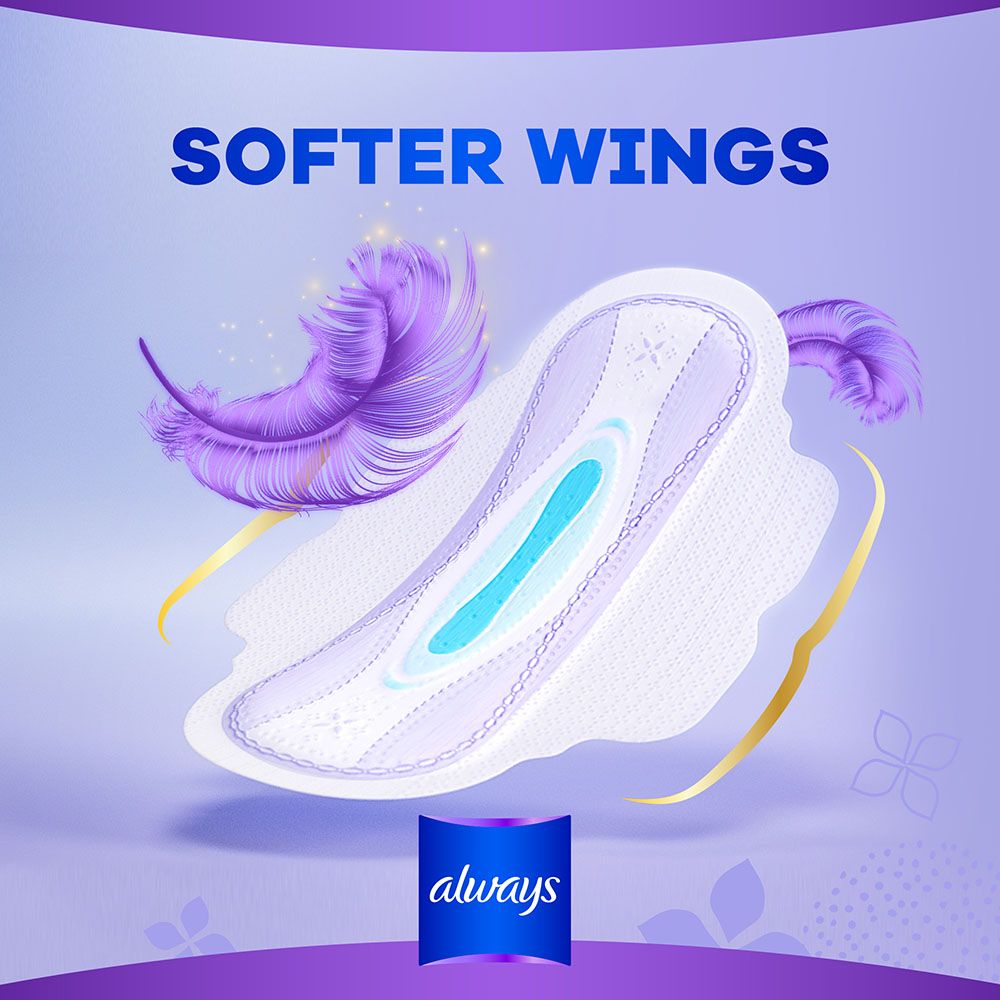 Always All-in-1 Ultra Thin, Large Sanitary Pads with Wings, 20 Count