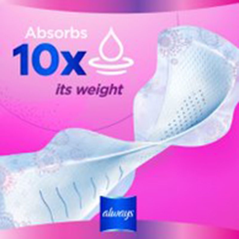 Always - Diamond FlexFoam Large sanitary pads with wings-10pc