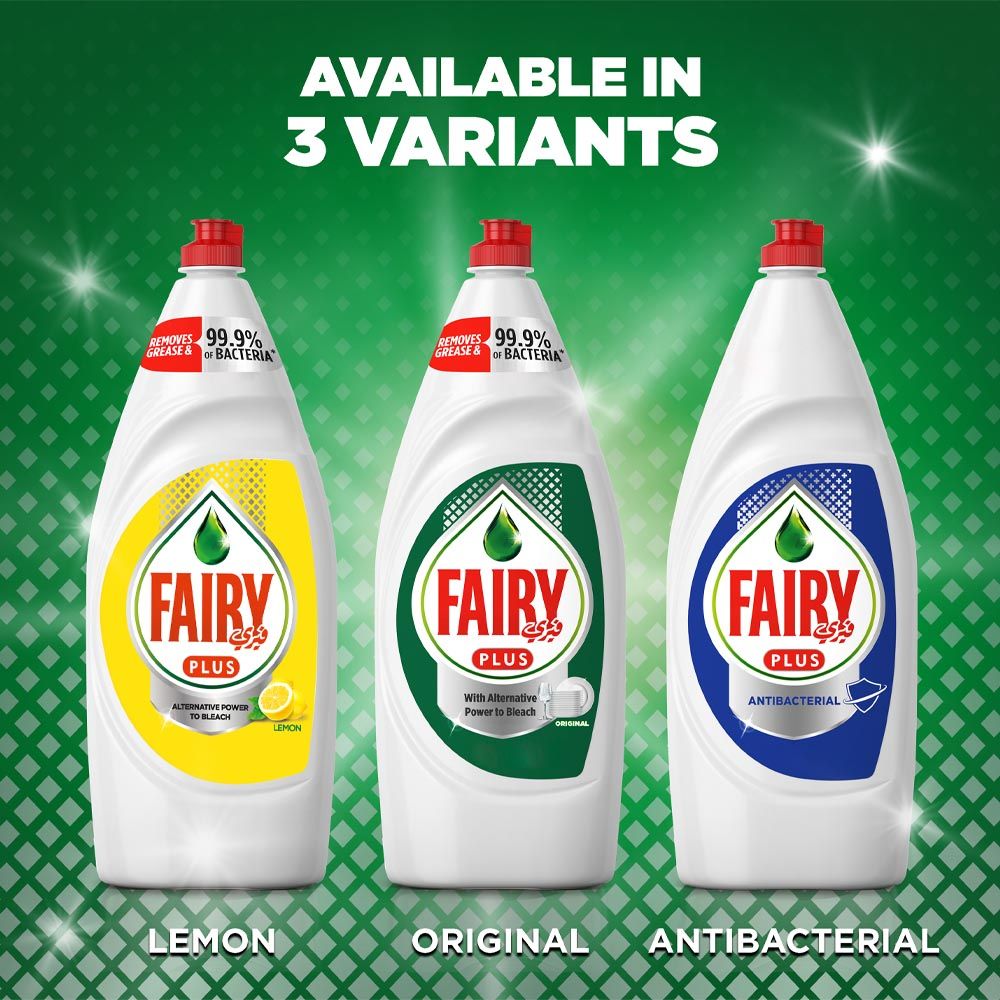 Fairy - Plus Lemon Dishwashing Liquid Soap 2 x 600ml