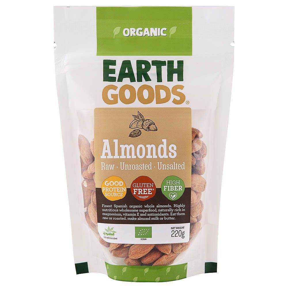 Earth Goods - Spanish Organic Almonds 220g