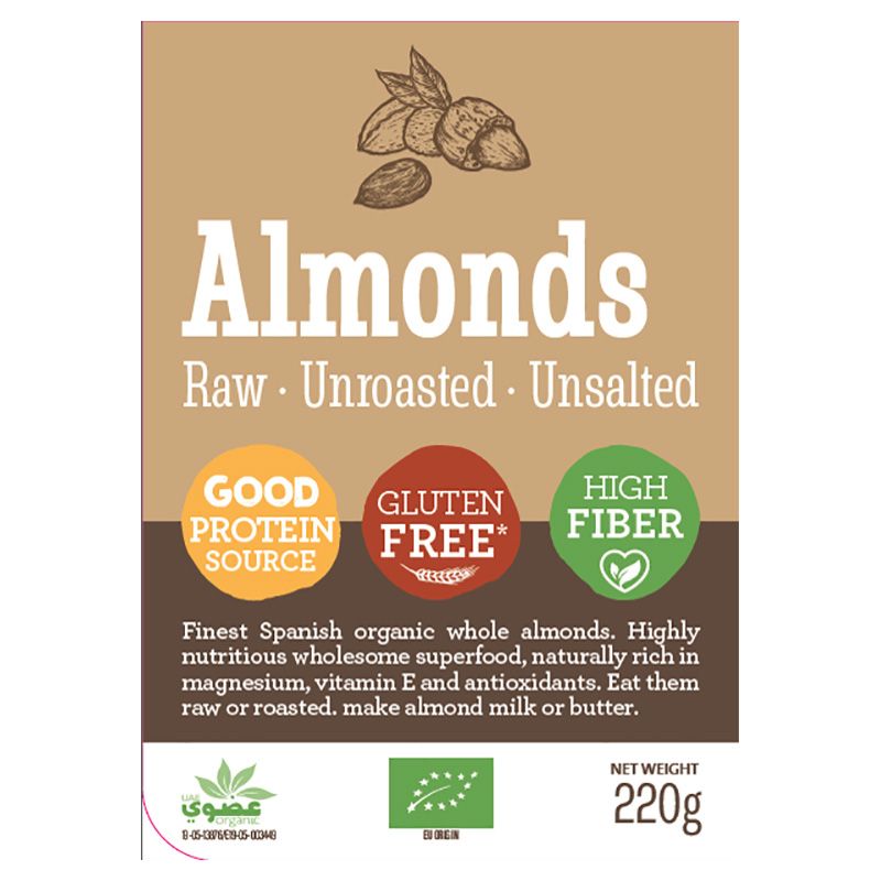 Earth Goods - Spanish Organic Almonds 220g