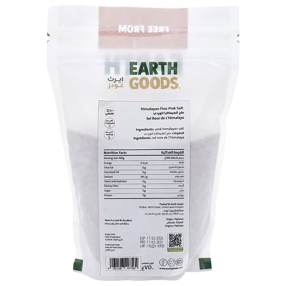 Earth Goods - Himalayan Pink Salt Fine 750g