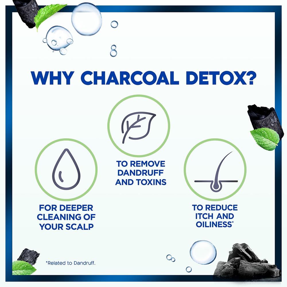 Head & Shoulders - Charcoal Detox Anti-Dandruff Shampoo Dual Pack 400ml