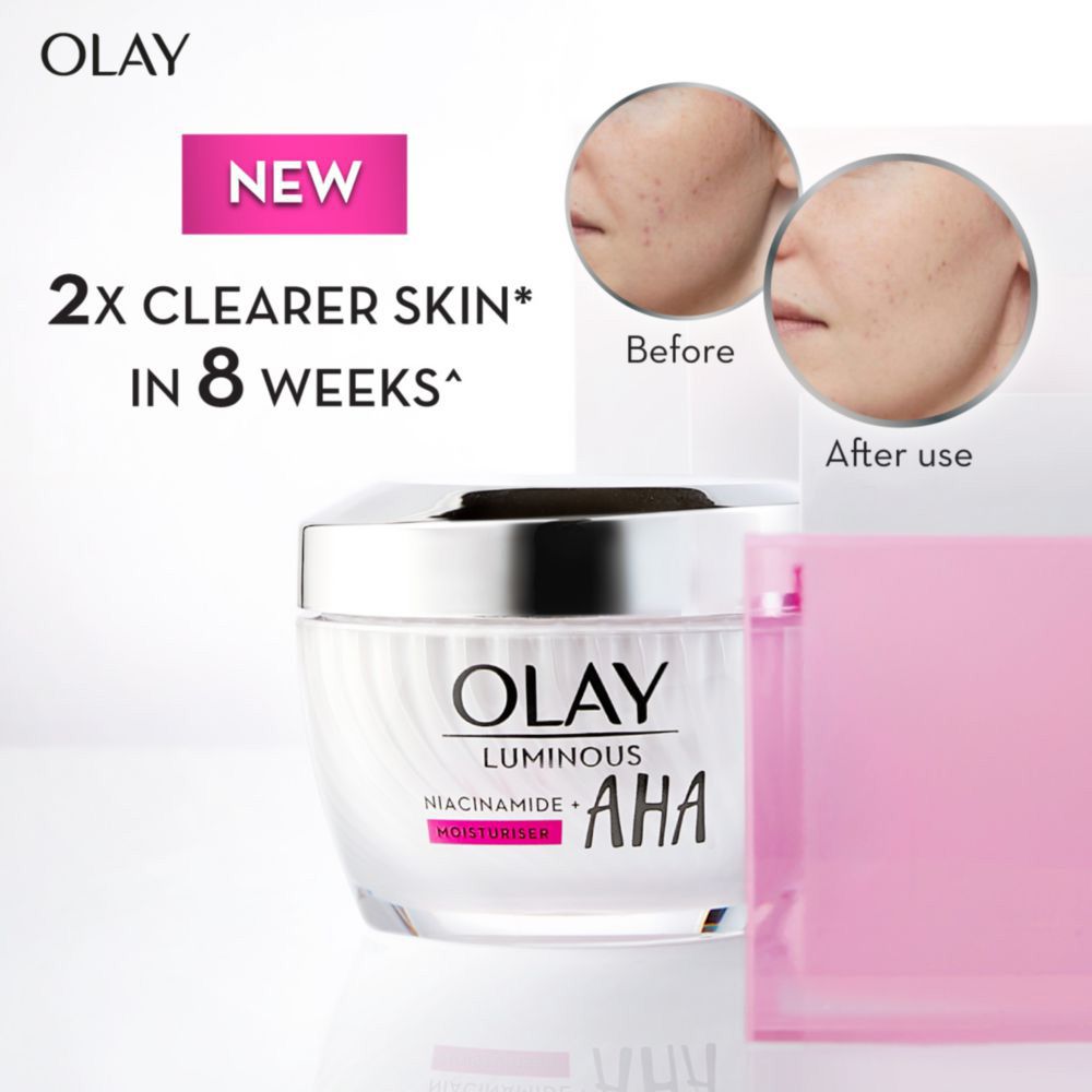 Olay - Luminous Niacinamide & AHA Face Cream Moisturizer 50g