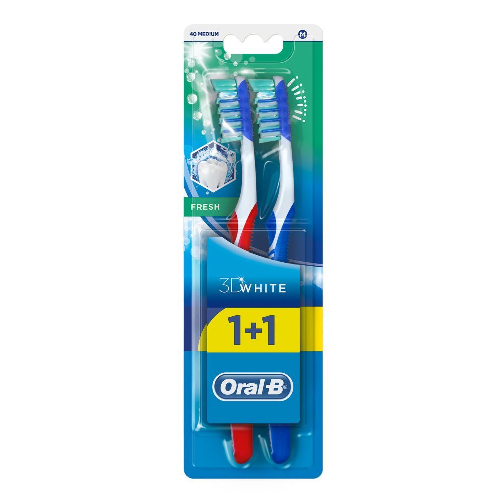 Oral B 3D Fresh, 40, Medium, 1+1 Pack