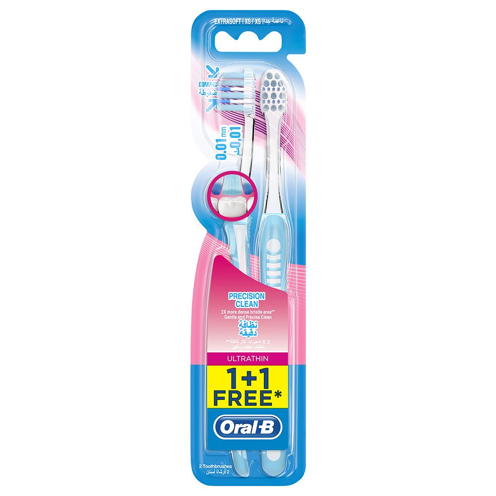 Oral-B Ultrathin Precision Clean Extra Manual Toothbrush x2