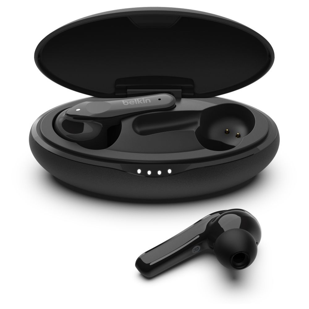 Belkin - Soundform True Wireless Classic Stem Earbuds - Black