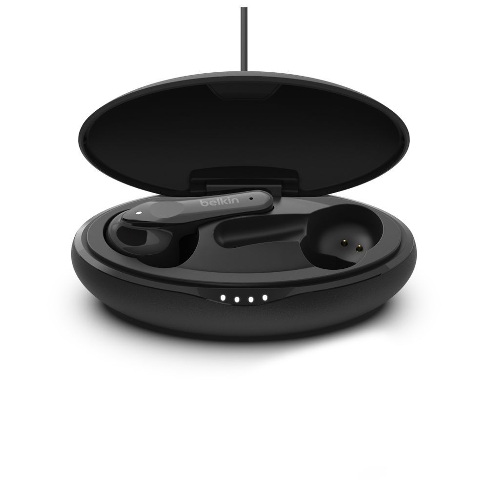 Belkin - Soundform True Wireless Classic Stem Earbuds - Black