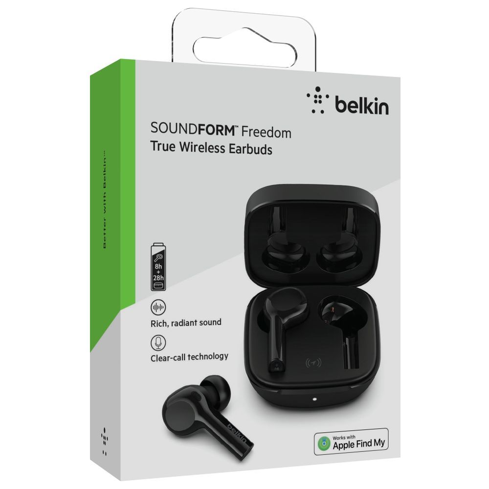 Belkin - Soundform Freedom True Wireless Earbuds - Black