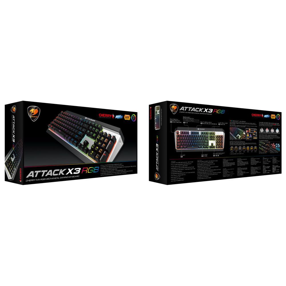 Cougar - Attack X3 RGB Gaming Keyboard - Black