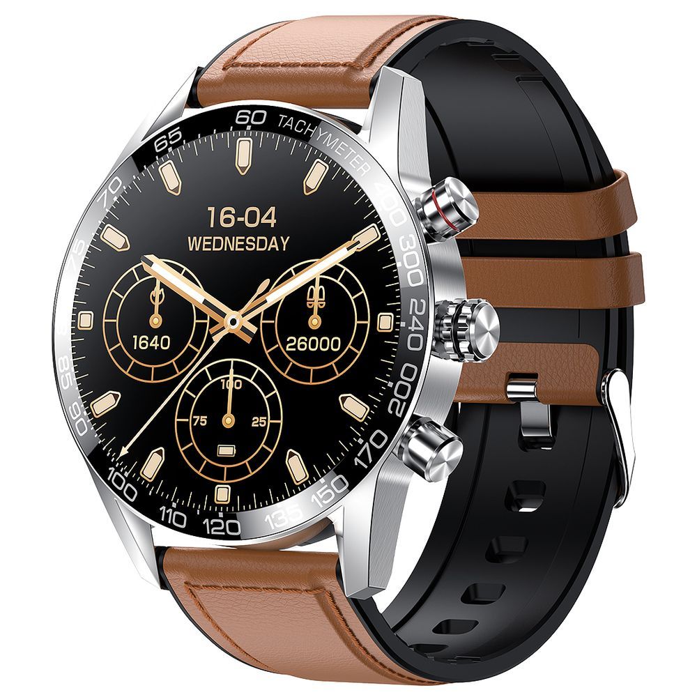 Xcell - Elite 1 Brown Leather Smart Watch