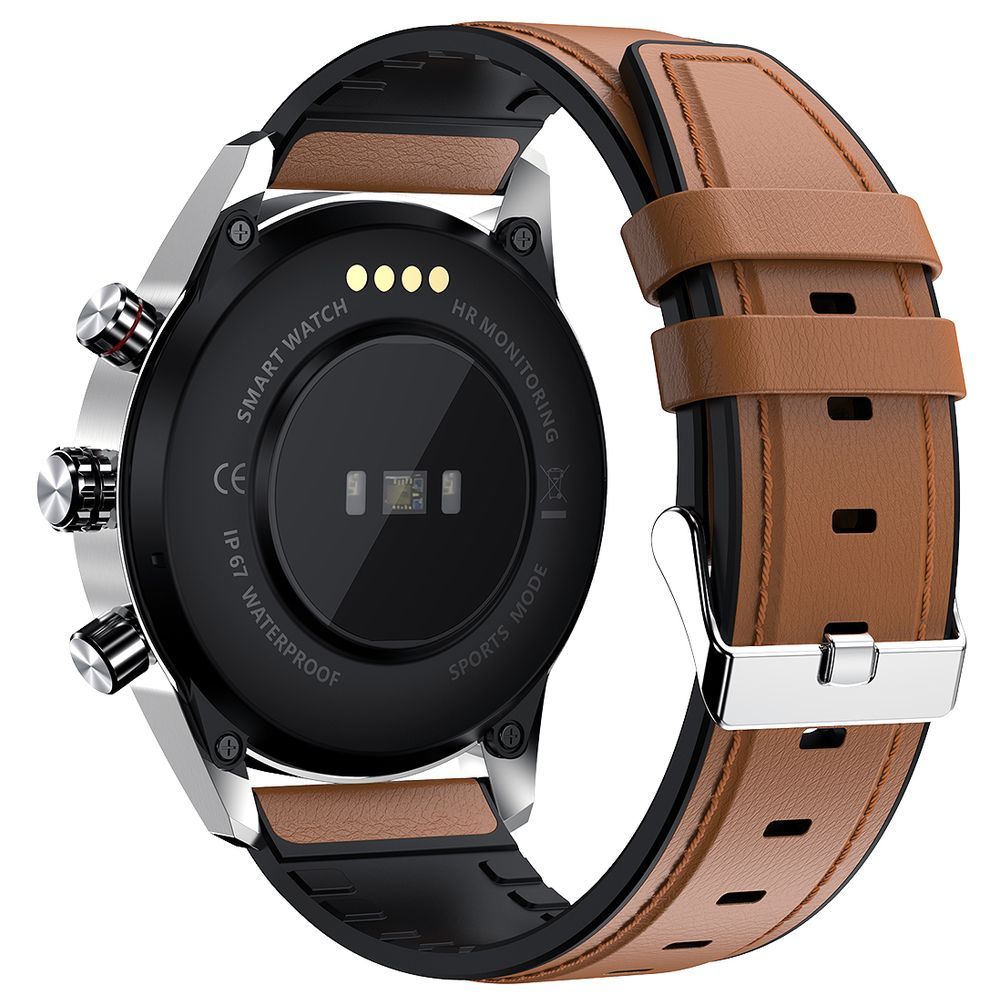 Xcell - Elite 1 Brown Leather Smart Watch