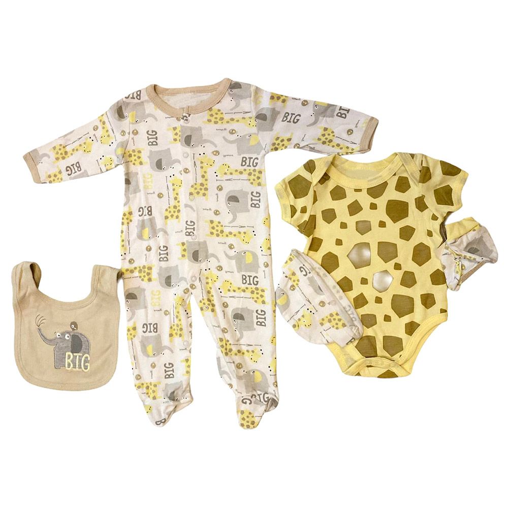 TheMadeonEarth - 5pcs Big The Giraffe Newborn Set - Yellow