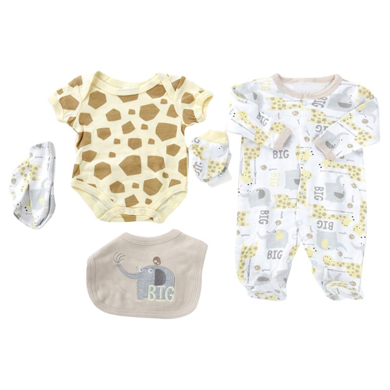 TheMadeonEarth - 5pcs Big The Giraffe Newborn Set - Yellow