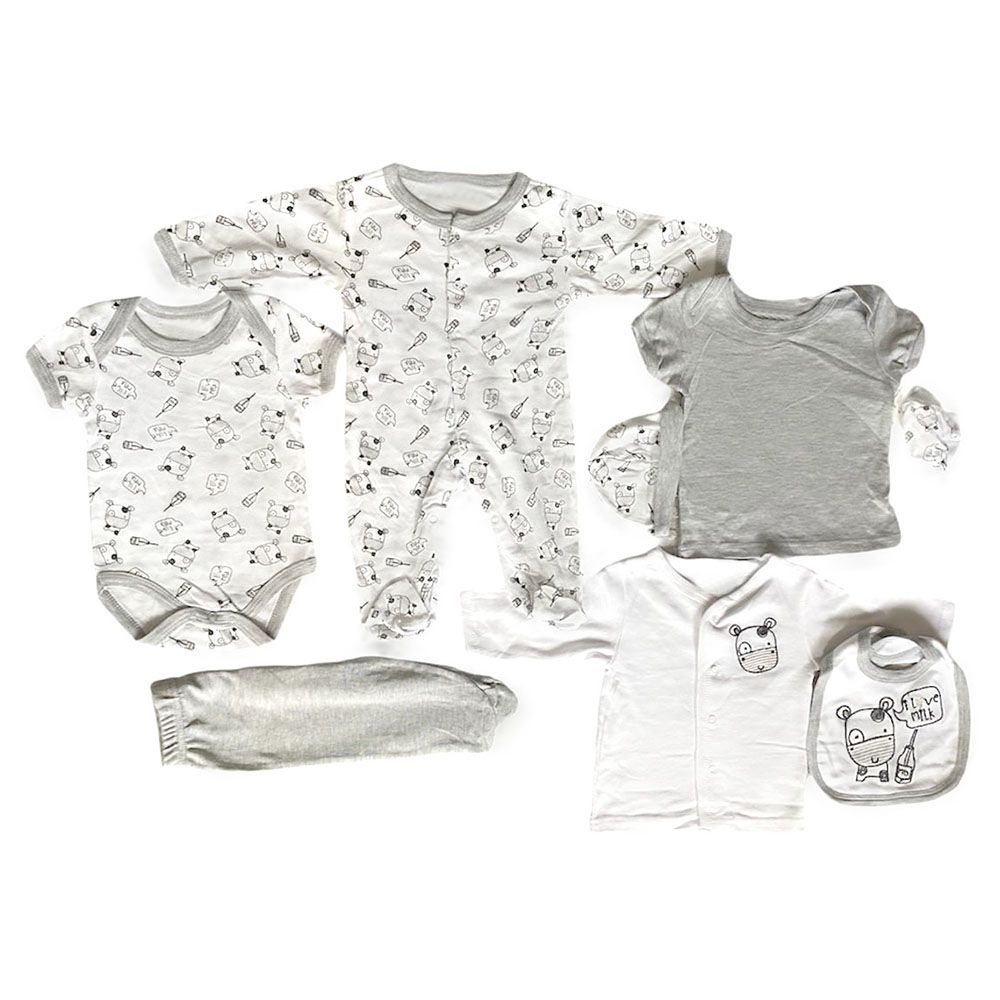 TheMadeonEarth - 8pcs Milkman Newborn Set - Grey