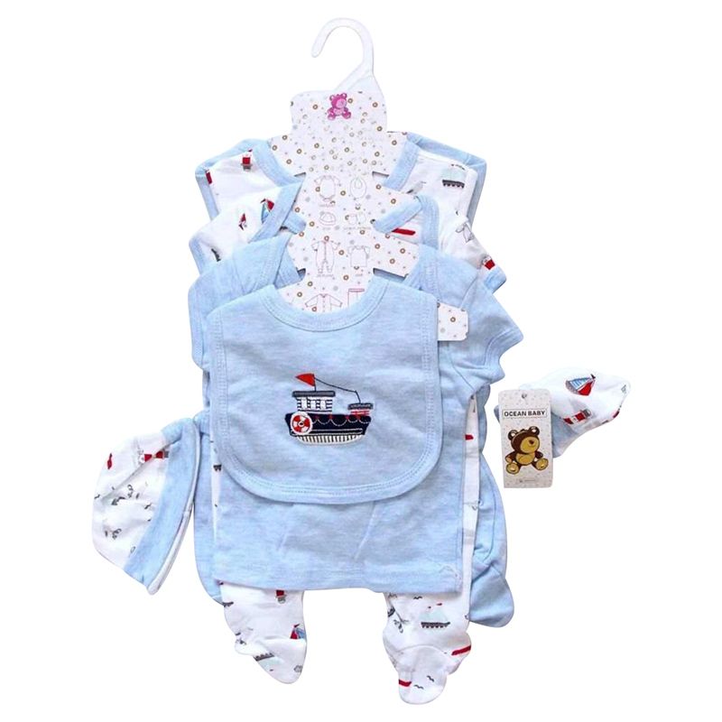 TheMadeonEarth - 8pcs Pepe The Sailorman Newborn Set - Blue