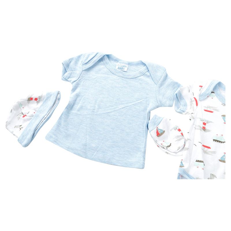 TheMadeonEarth - 8pcs Pepe The Sailorman Newborn Set - Blue