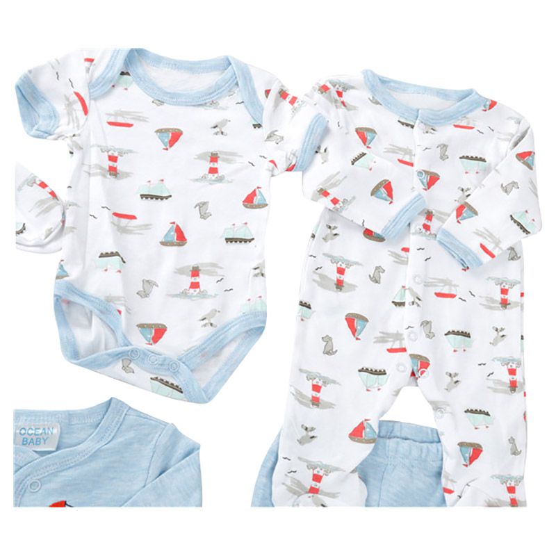 TheMadeonEarth - 8pcs Pepe The Sailorman Newborn Set - Blue