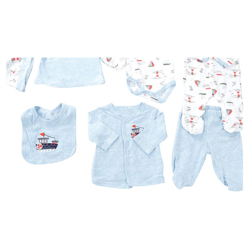 TheMadeonEarth - 8pcs Pepe The Sailorman Newborn Set - Blue