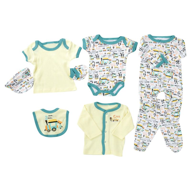 TheMadeonEarth - 8pcs Choo Choo Newborn Set - Yellow