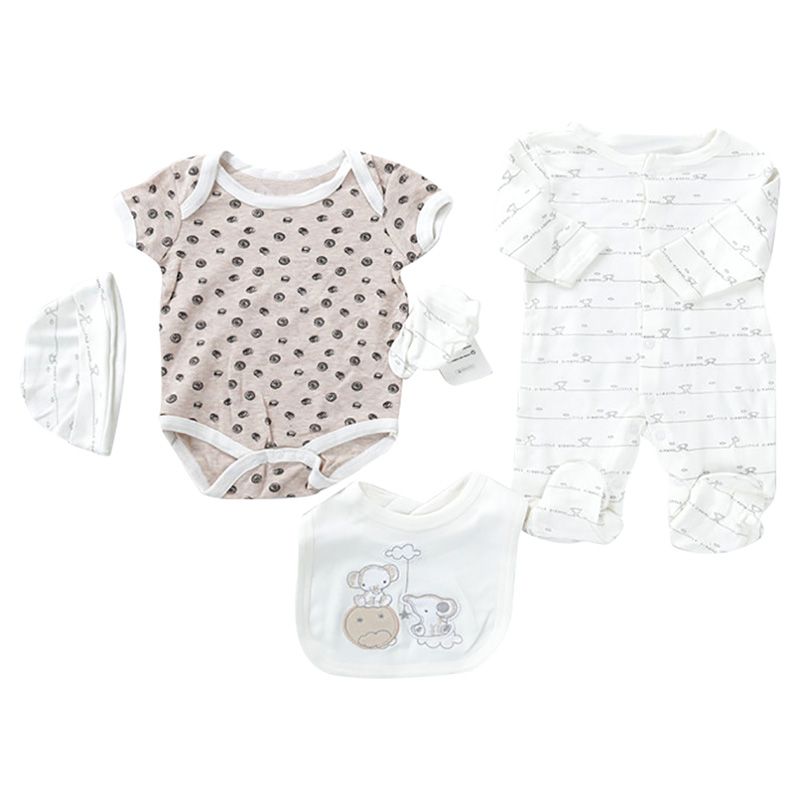 TheMadeonEarth - 5pcs Bubbles Newborn Set - White