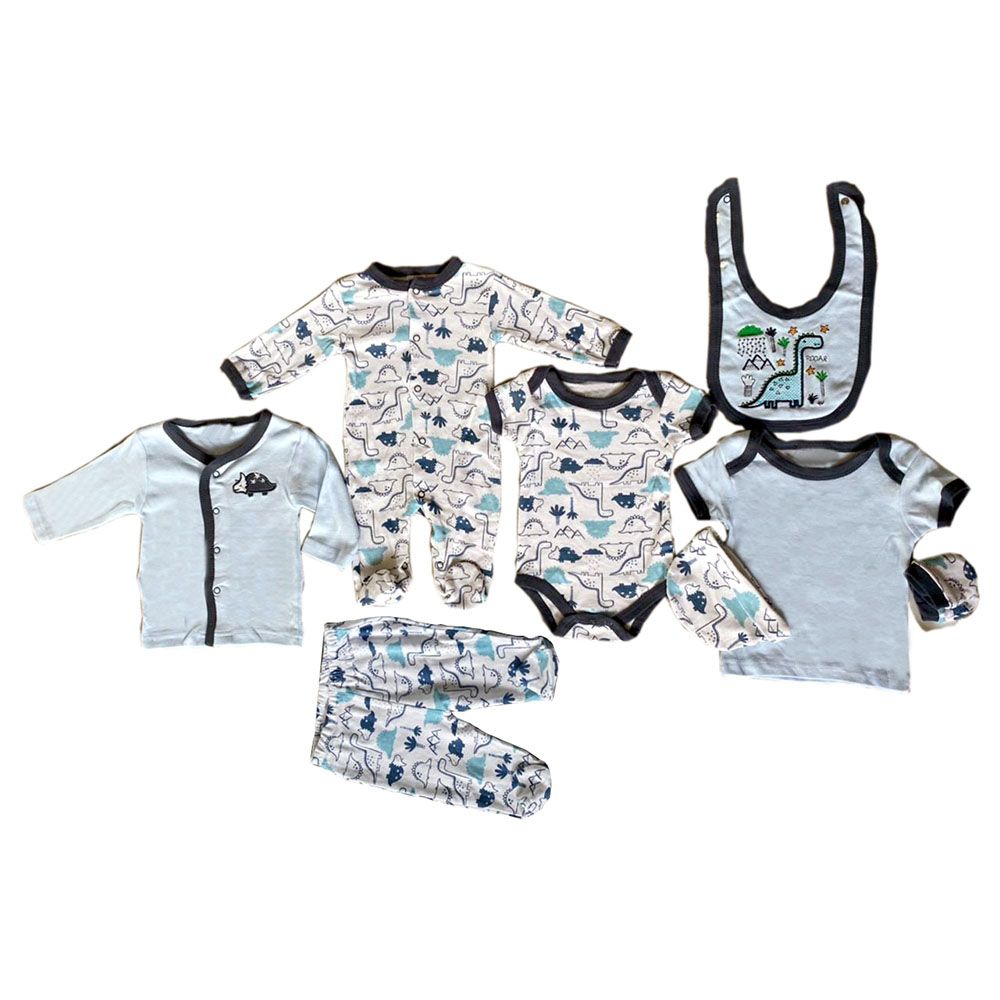 TheMadeonEarth - 8pcs Junior Dino Newborn Set - Blue