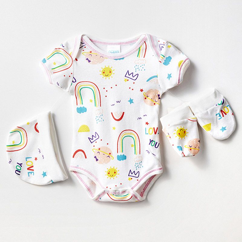 Themadeonearth - Organic New Born Set - Rainbow