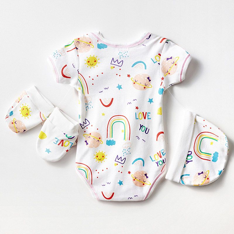 Themadeonearth - Organic New Born Set - Rainbow