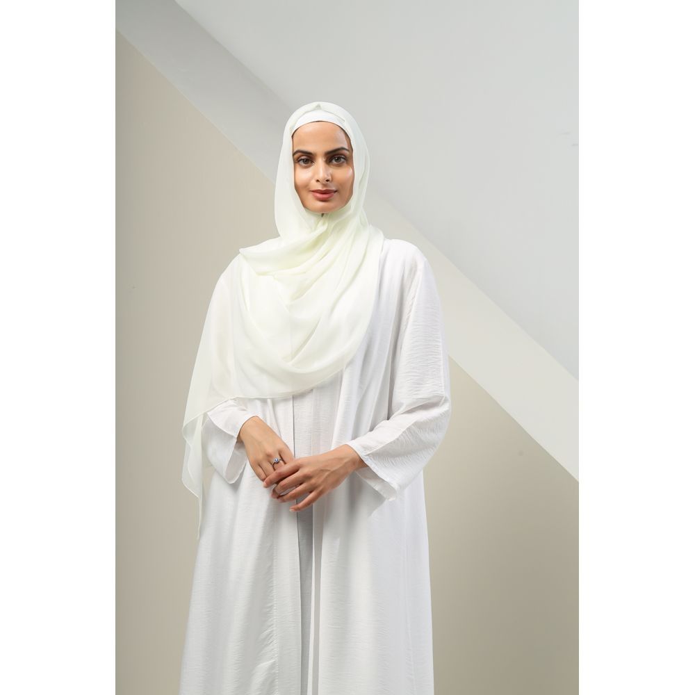 The Modest Company - Sheila Georgette Hijab - Timeless White - XXL