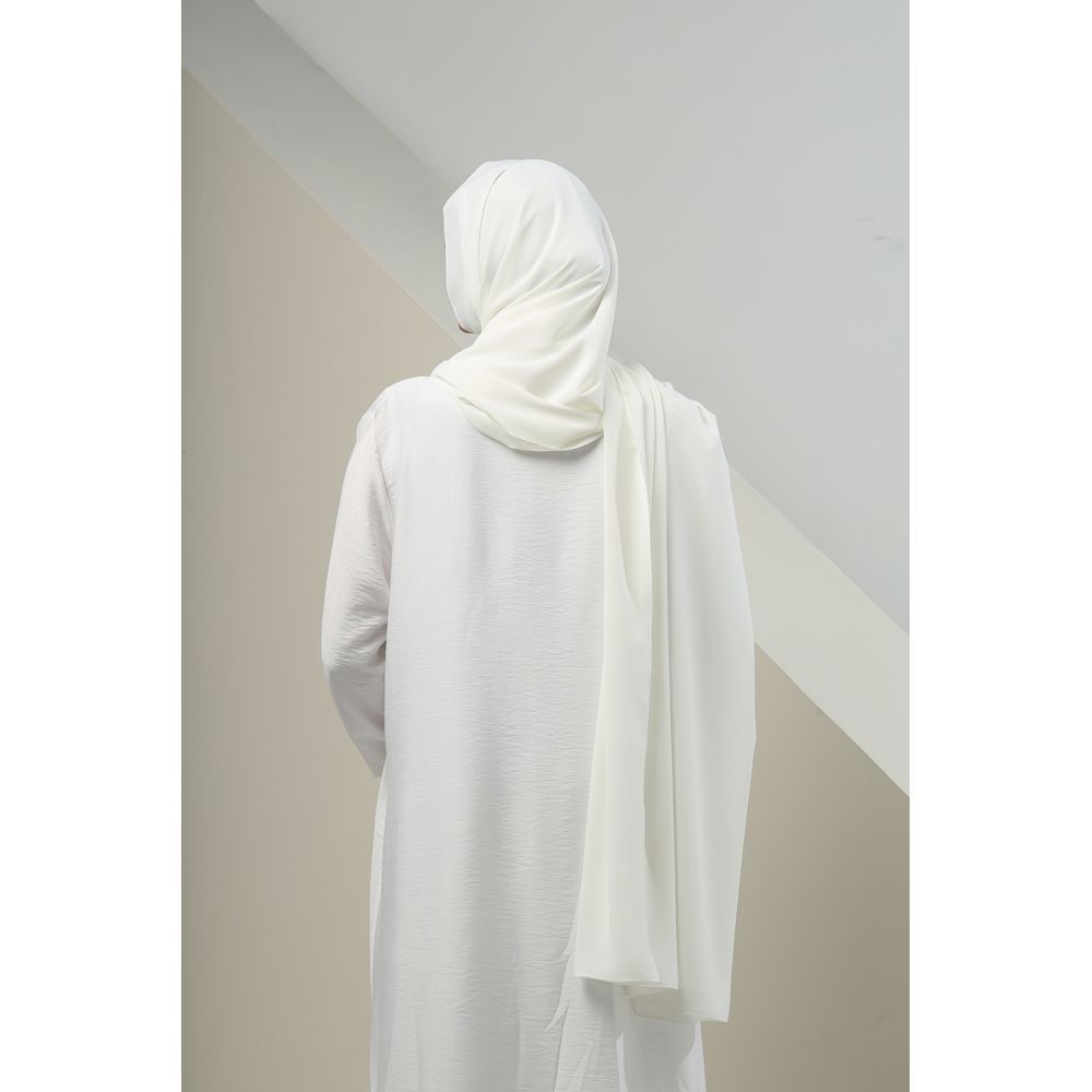 The Modest Company - Sheila Georgette Hijab - Timeless White - XXL