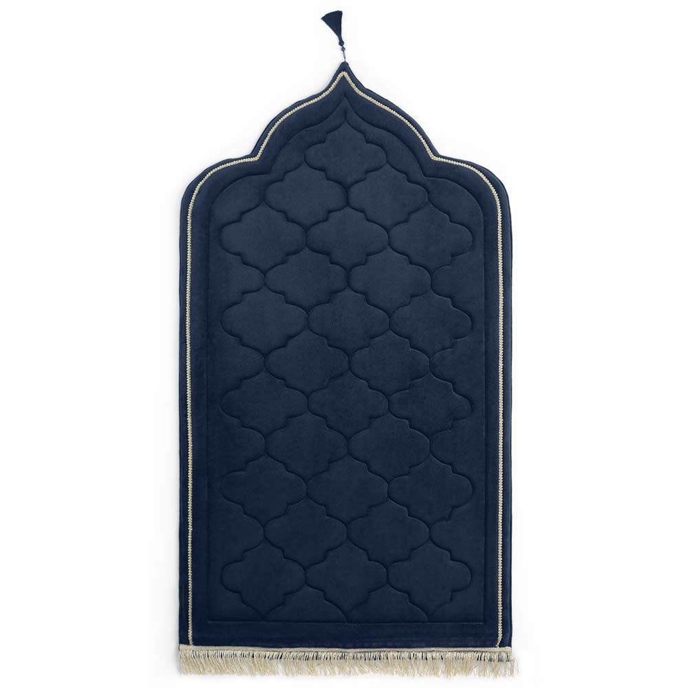 The Modest Company - Velvet Foam Prayer Mat - Royal Navy