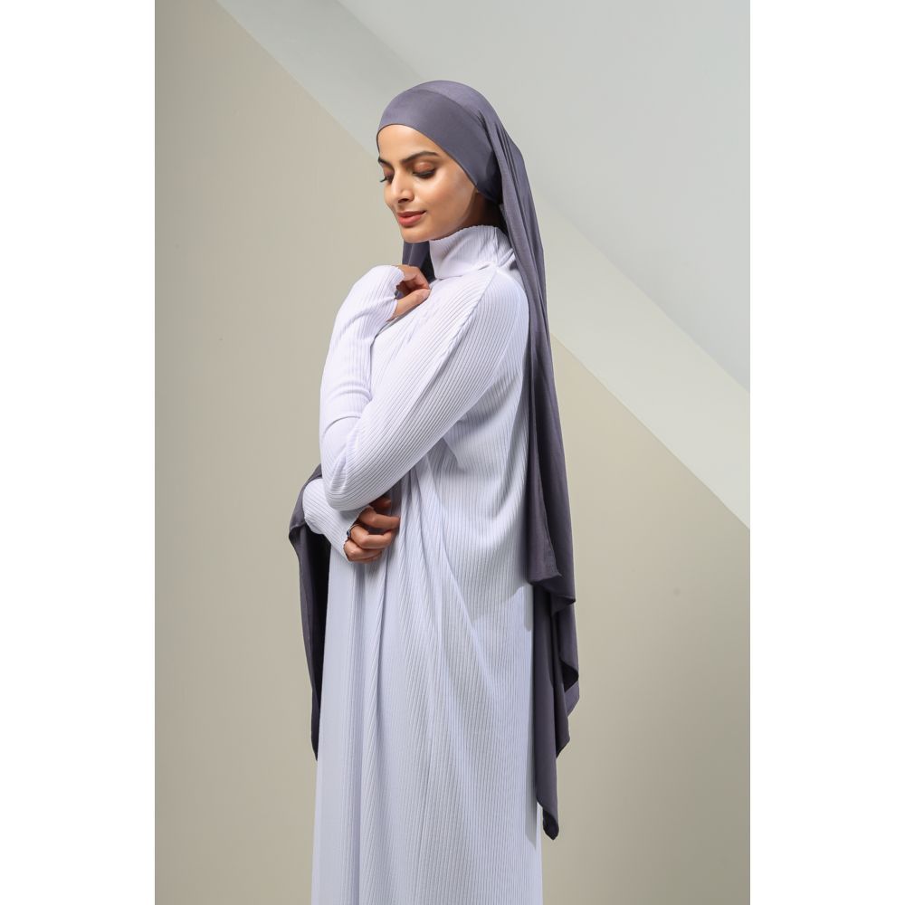 The Modest Company - Maryam Stretch Cotton Hijab - Wild Blue