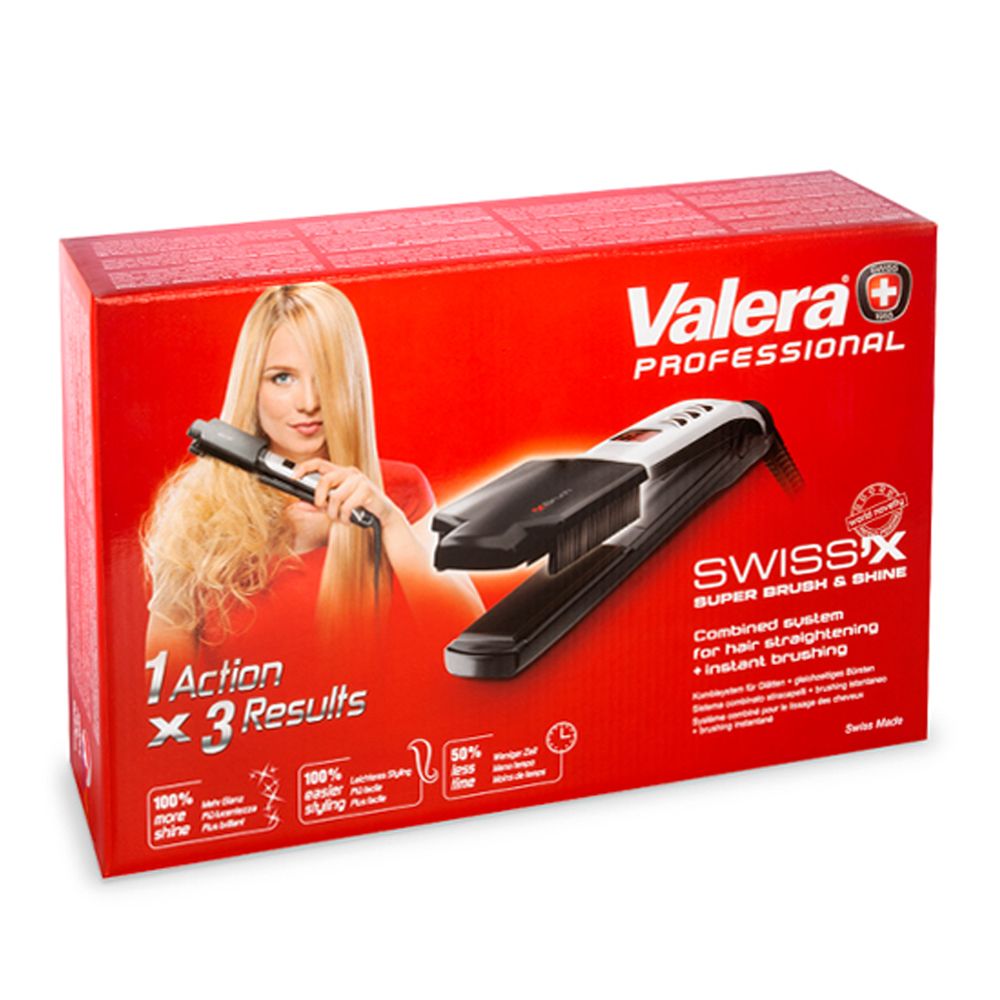 Valera Super Brush & Shine Combined System Hair Straightener