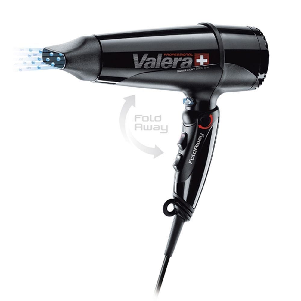 Valera SL 5400T Fold Away Ionic Black Hair Dryer - Swiss, 2000 W