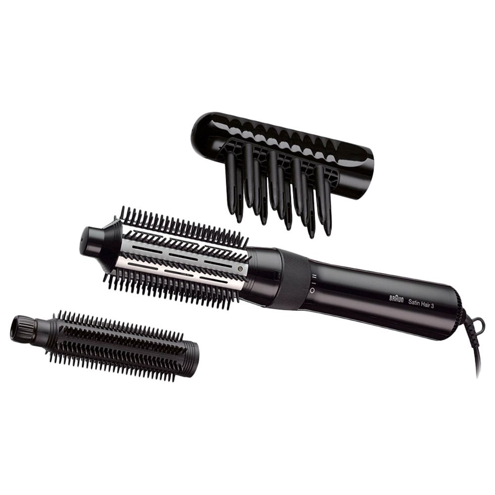 Braun Satin Airstyler AS 330 with Big & Small Brush - Black