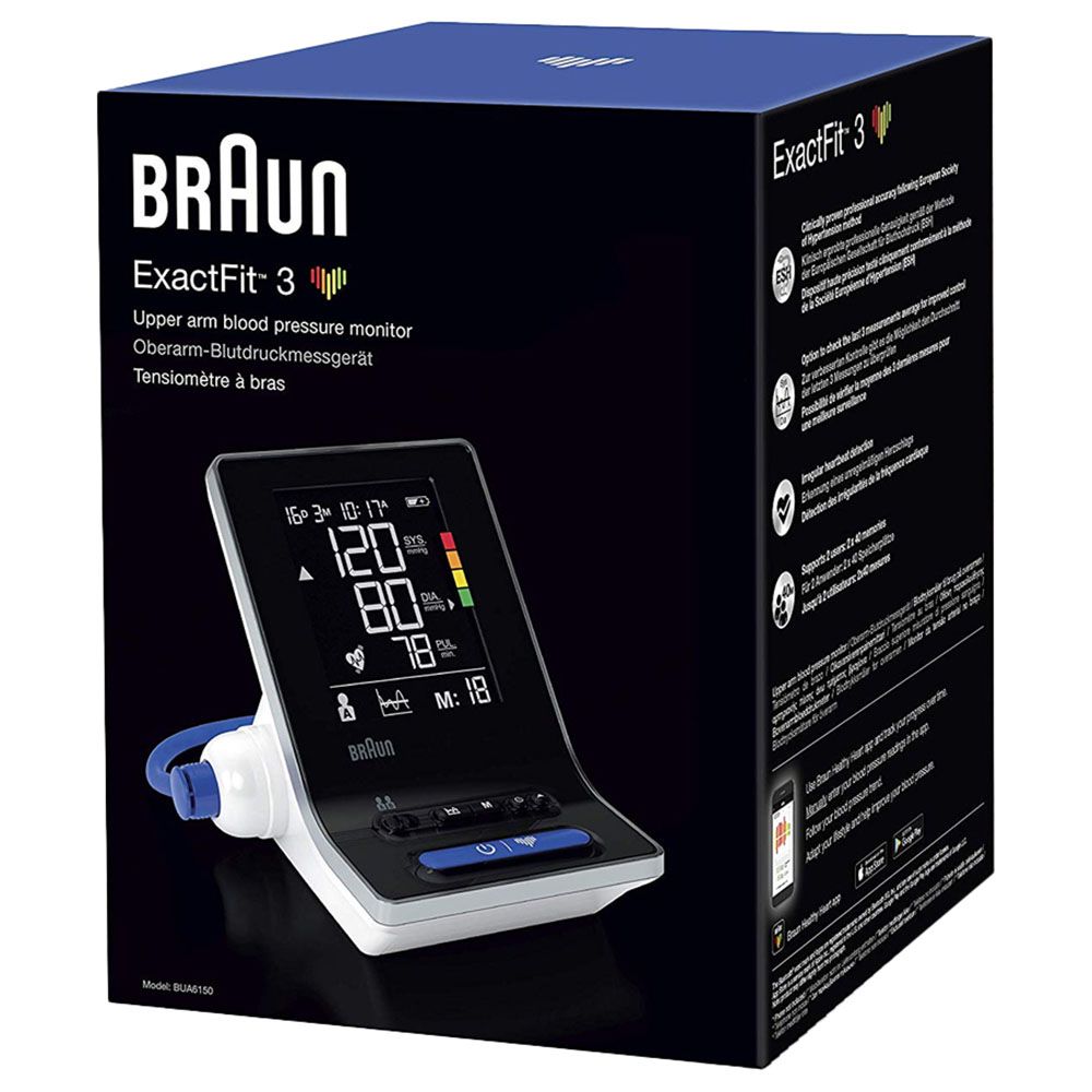 Braun - BUA6150 Exact Fit 3 Blood Pressure Monitor - Black