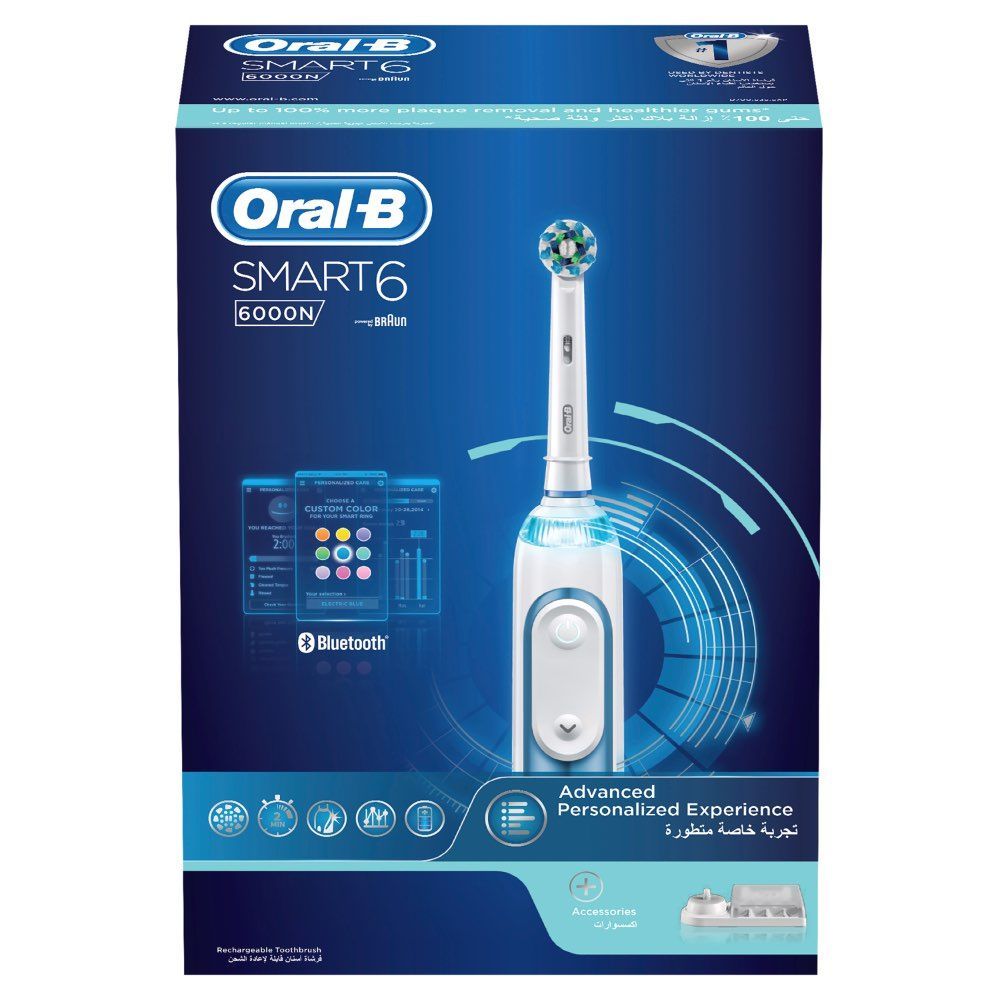 Oral B Smart 6 6000N Rechargeable Toothbrush + Travel Case