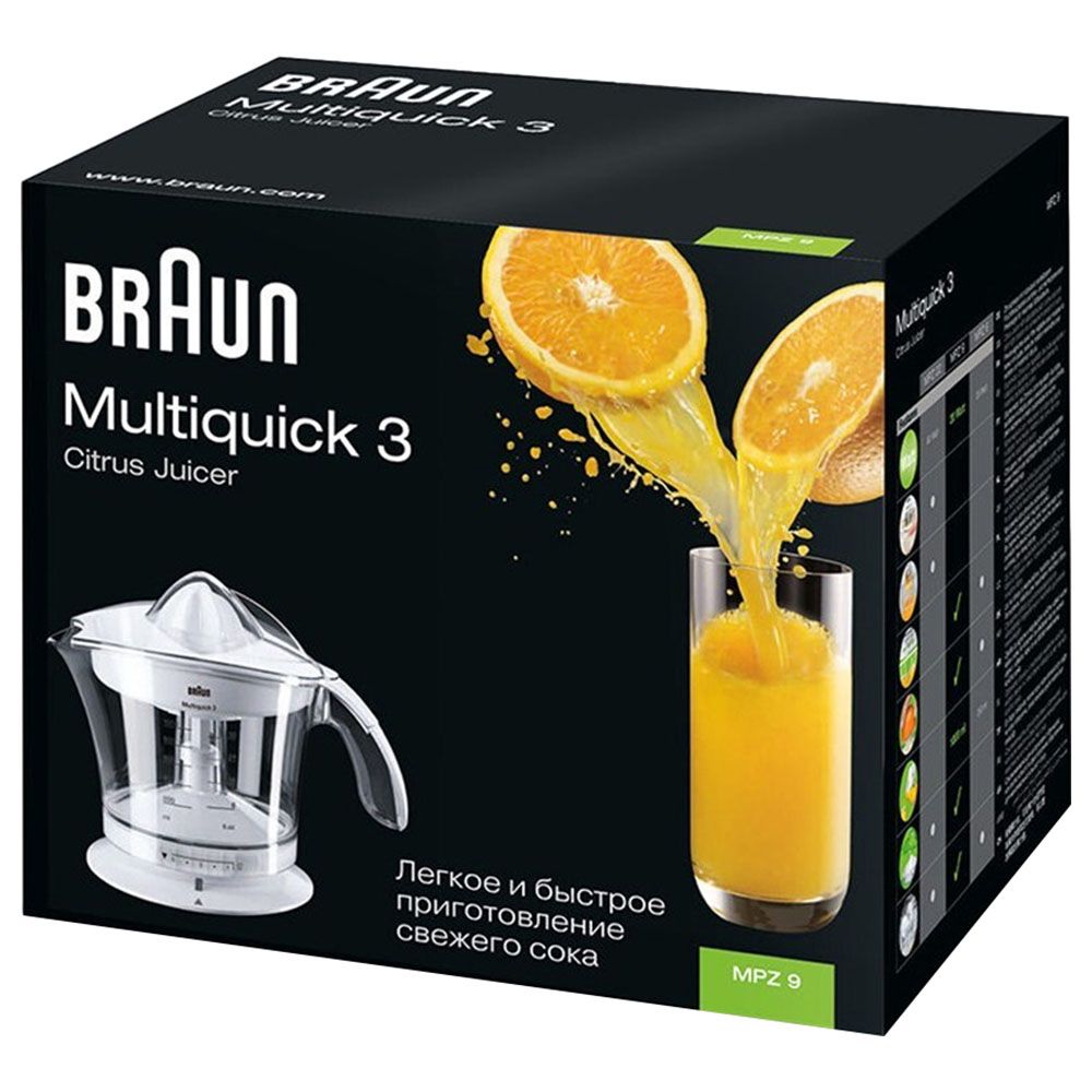 Braun - Press Citrus Juicer MPZ 9 20 Watts - White