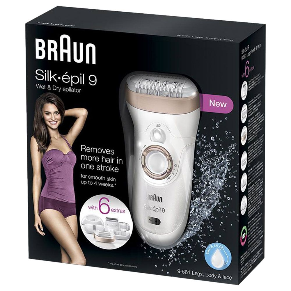 Braun - SE 9561 Wet&Dry Cordless Epilator - Gold