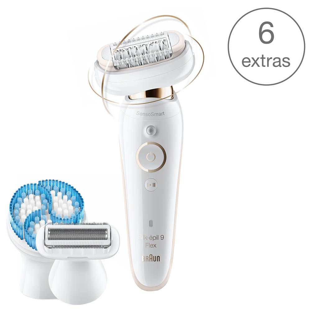 Braun - 3D Silk 9 Flex Beauty Set Epilator - White