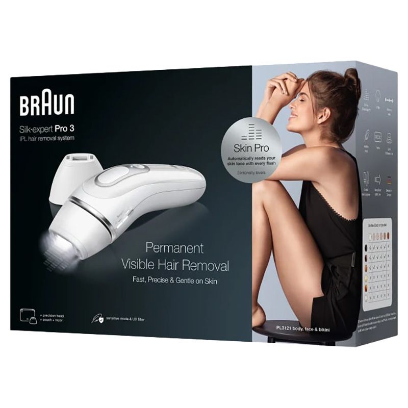 Braun - PL3121 Silk Expert Pro 3 IPL w/ 3 Extras - White