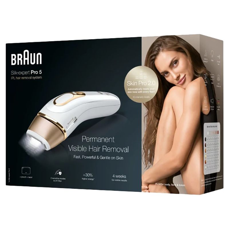 Braun - PL5054 Silk Expert Pro 5 IPL w/ 2 Extras - White