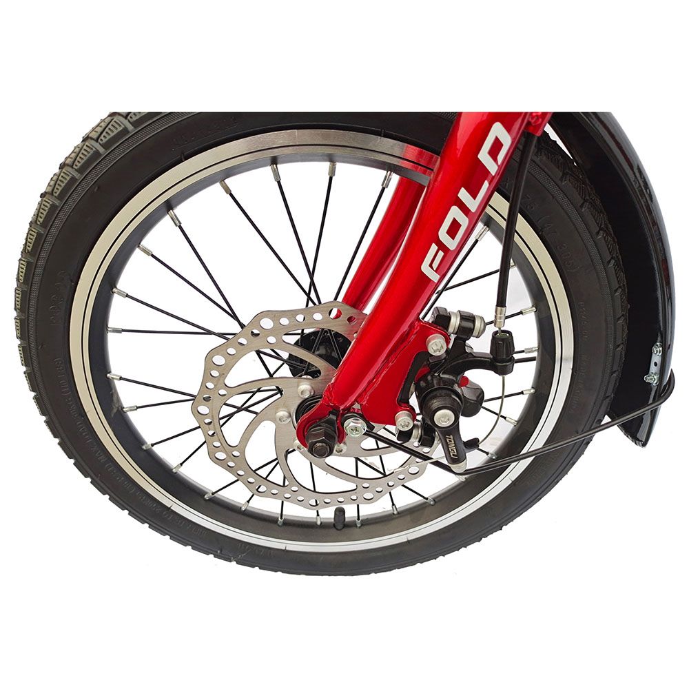 Vego - Fold Single Speed Folding Bicycle 16-inch - Red