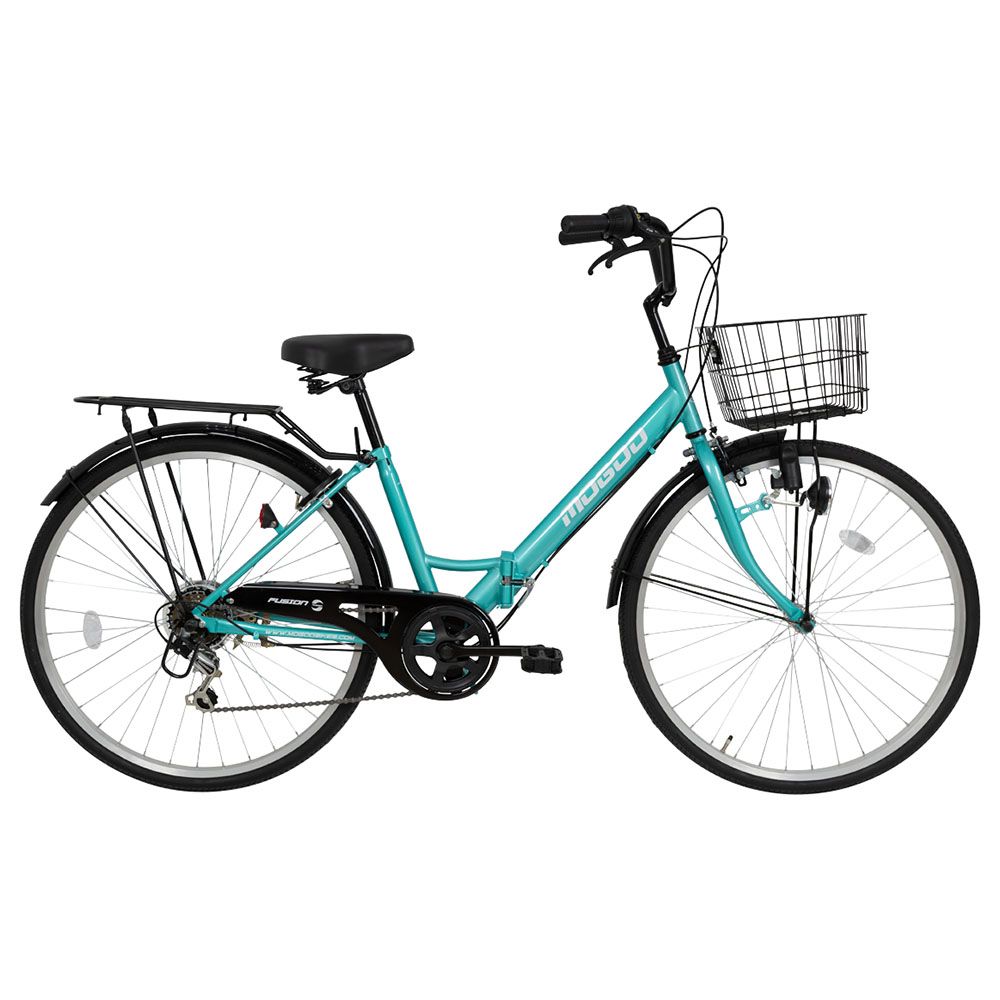 Mogoo - Fusion Folding City Bike - 26-inch - Green