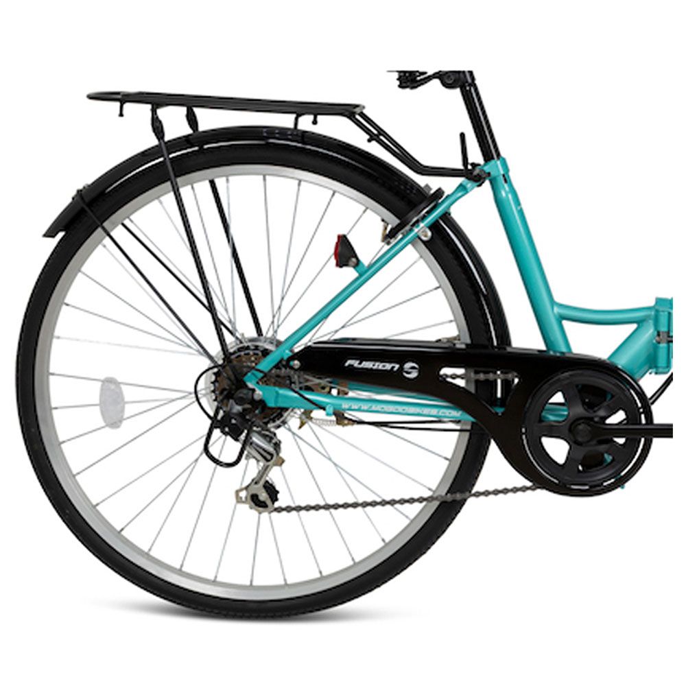 Mogoo - Fusion Folding City Bike - 26-inch - Green