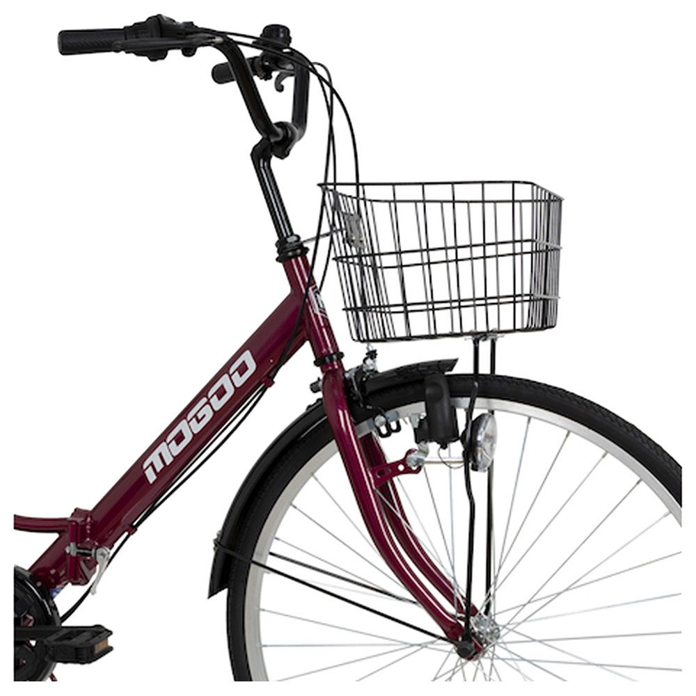 Mogoo - Fusion Folding City Bike - 26-inch - Maroon