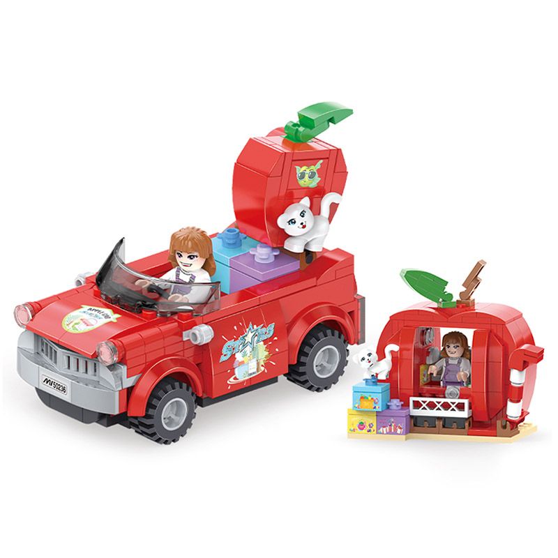 Cogo - 2-in-1 Apple Car/Gift Shop Building Blocks - 232pcs