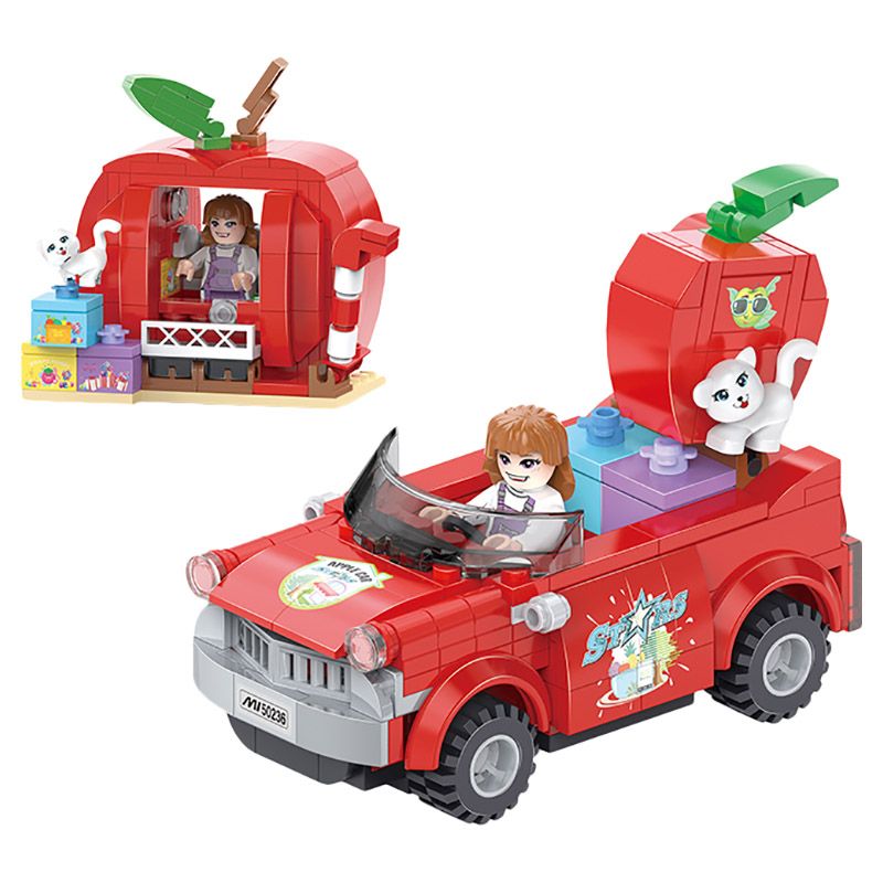 Cogo - 2-in-1 Apple Car/Gift Shop Building Blocks - 232pcs